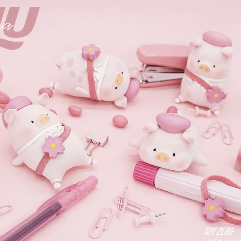 ★Hgtoys★ Bộ 52 Búp Bê Đồ Chơi Hình Hoa Anh Đào Heo LULU Pig Series Hoa Anh Đào Thời Trang Thích Hợp Làm Quà Tặng
