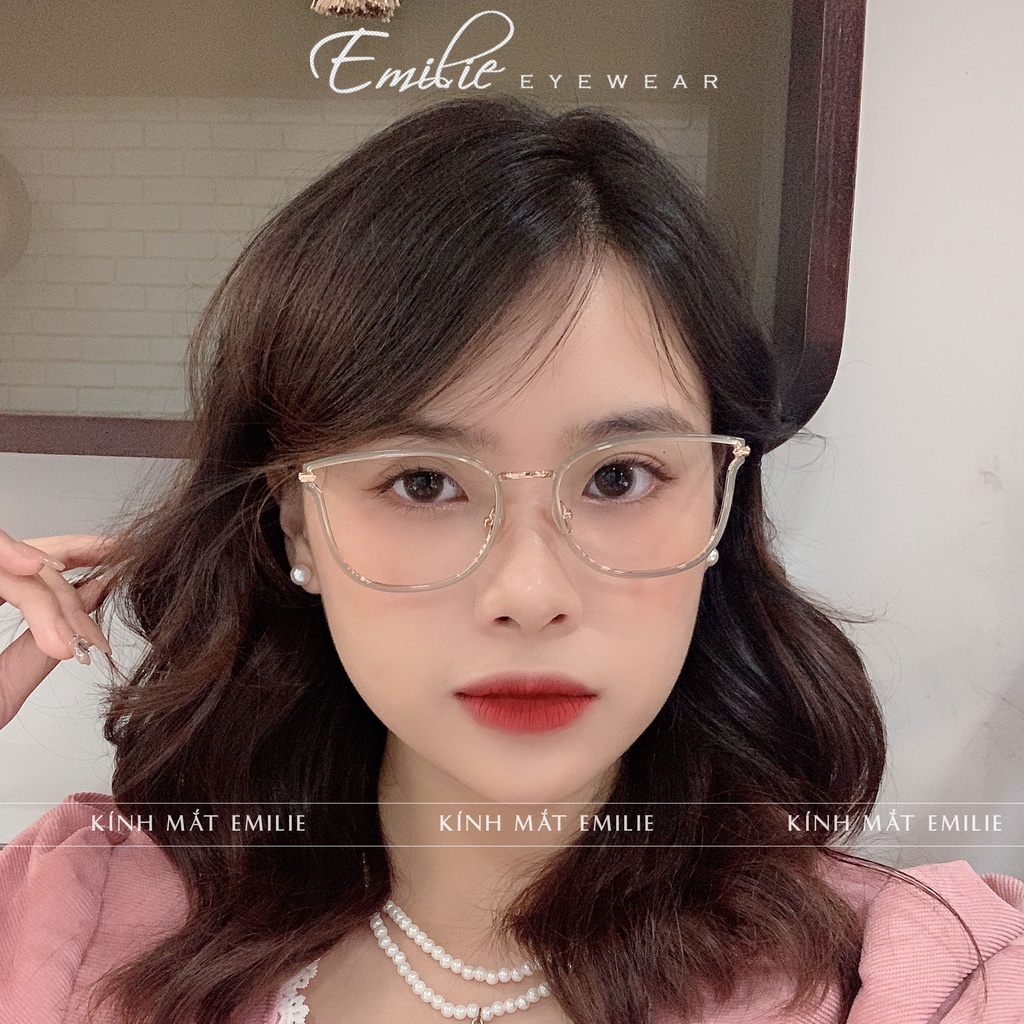 Gọng kính nữ chât liệu nhựa dẻo kết hợp kim loại nhiều màu Emilie eyewear phụ kiện thời trang 2293