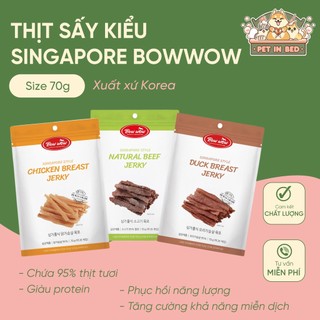 Bowwow / Thịt sấy kiểu Singapore Bowwow cho chó | Chứa 95% thịt tươi | Giàu protein | Phục hồi năng lượng