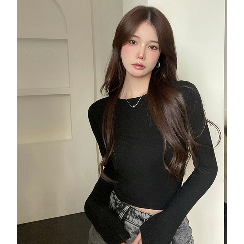 NRVP Áo thun nữ dài tay phong cách Hàn Quốc thời trang 2023