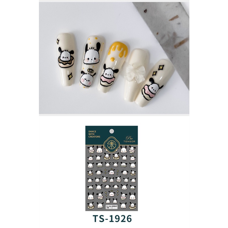 Miếng Dán Trang Trí Móng Tay 5D Hình Chú Chó Dễ Thương TS-1926