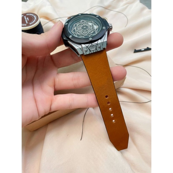 Dây Đồng Hồ HUBLOT Da Bò Thật Cao Cấp Handmade