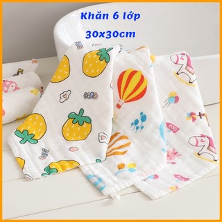 Khăn xô sữa, khăn mặt, sợi cotton 6 lớp cao cấp