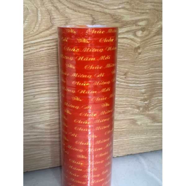 BĂNG KEO CHÚC MỪNG NĂM MỚI (MÀU ĐỎ)