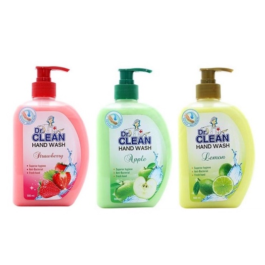 Nước sữa rửa tay kháng khuẩn, diệt khuẩn DR CLEAN 500ml mềm mại bàn tay