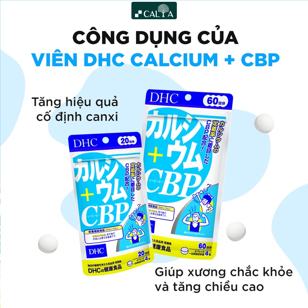 Viên Uống DHC Canxi Nhật Bản, Giúp Xương Chắc Khỏe, Giảm Nguy Cơ Loãng Xương - DHC Calcium + CBP 30 Ngày/90 Ngày