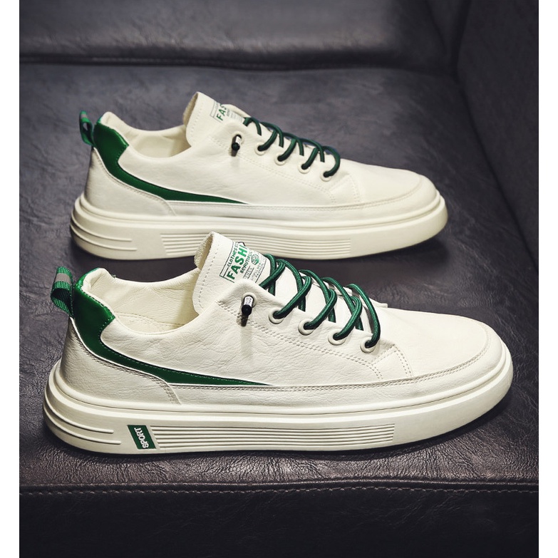Giày sneaker thể thao da nam cao cấp D112, phong cách trẻ trung năng động, đế cao su non đi cực êm