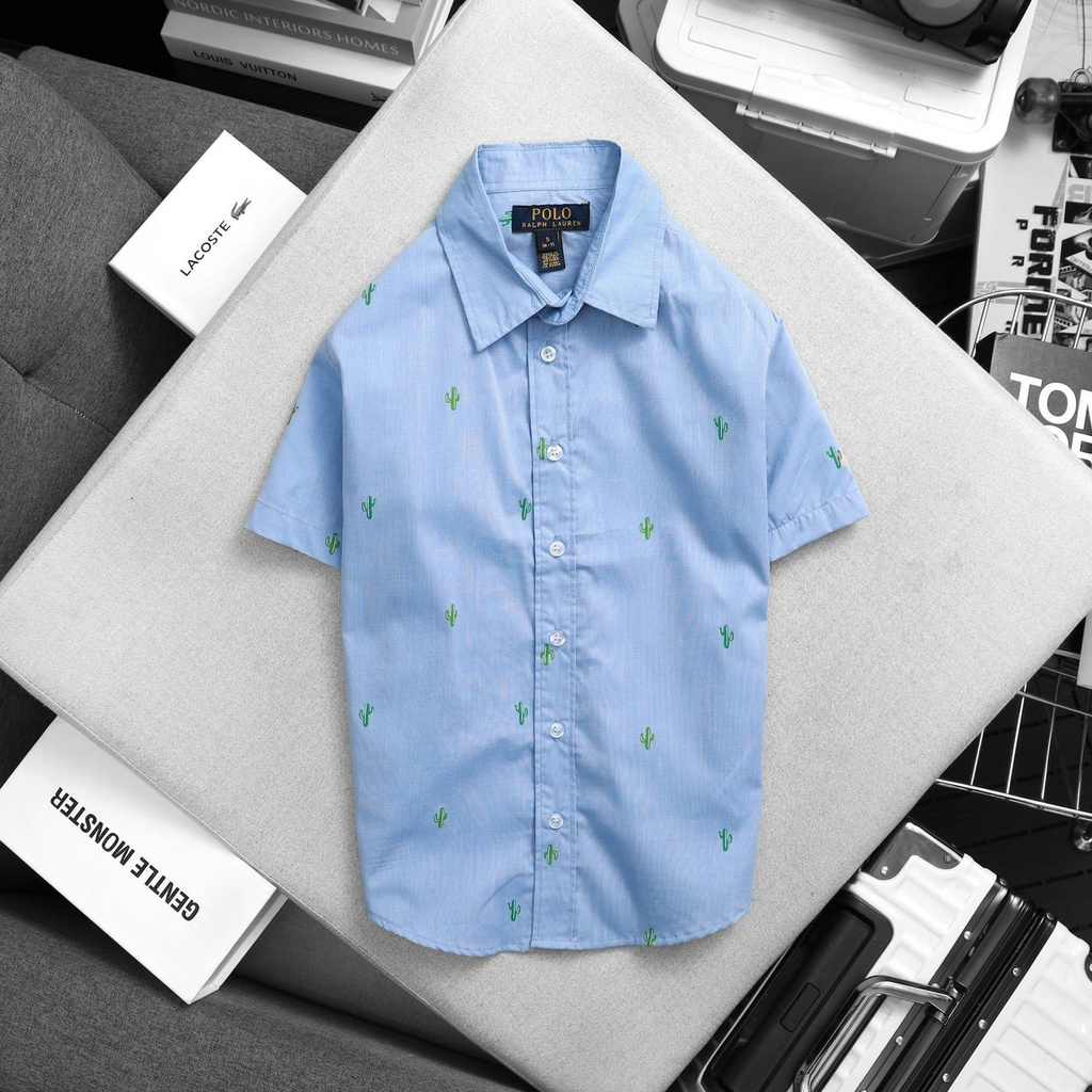 Size nhí - Áo sơ -mi tay ngắn Polo Ralph Lauren Bé trai 15kg - 30kg. Hàng XK, made in vietnam chuẩn xịn.