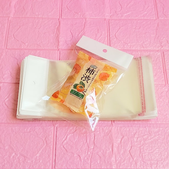 100g  Túi Opp dán mép  10x15cm  - Túi ni lông băng keo dán miệng - Bao nilon dán miệng