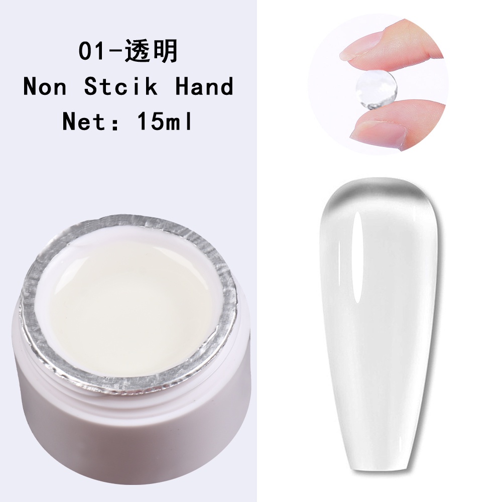Gel Nối Dài Móng Tay 15ml Không Dính Màu Nude Hồng Trong Suốt DIY