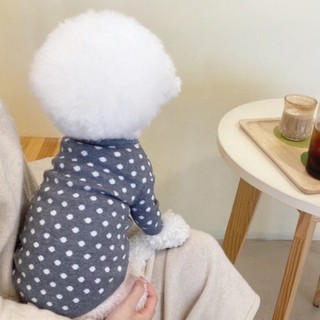 [Có sẵn] Áo len chấm bi dành cho thú cưng