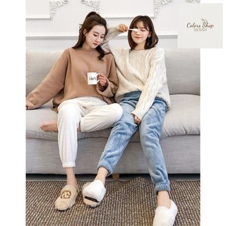 Quần Nỉ Bông Lông Cừu Giữ Ấm