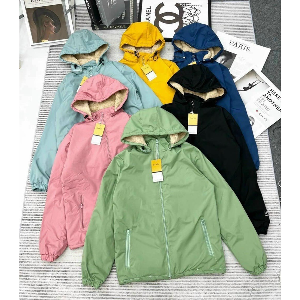 Áo gió NỮ LÓT LÔNG CỪU cao cấp