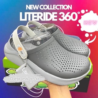 Dép sục cross literide nam nữ  màu full xám hàng loại 1 cực êm chính hãng chống nước