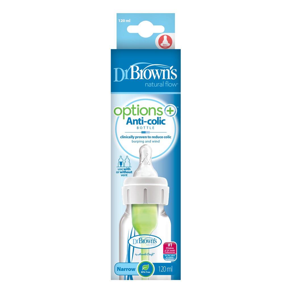 Bình sữa cổ thường options plus 120ml, 250ml Drbrowns phiên bản mới
