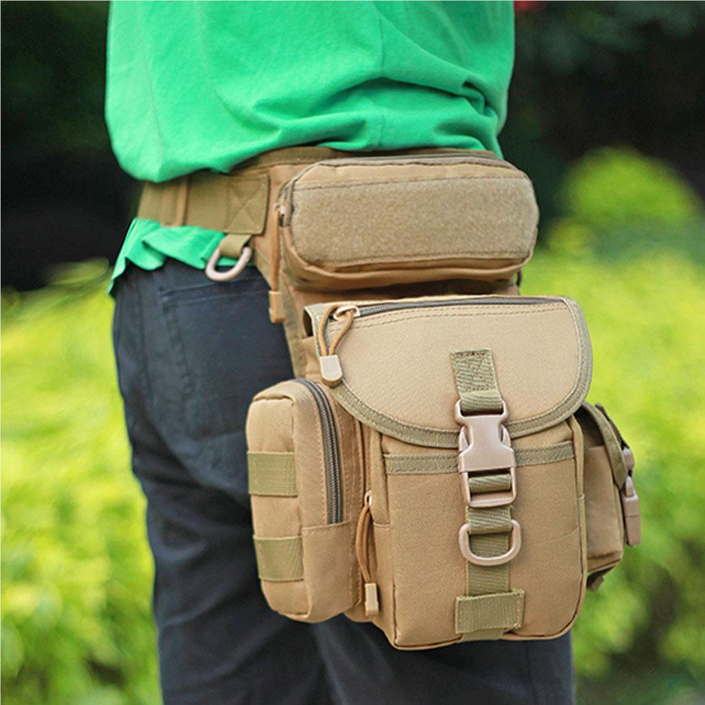 Túi Đeo Chân Bằng Vải Oxford Có Khóa Kéo Màu Đen Tiện Dụng Cho Hoạt Động Ngoài Trời