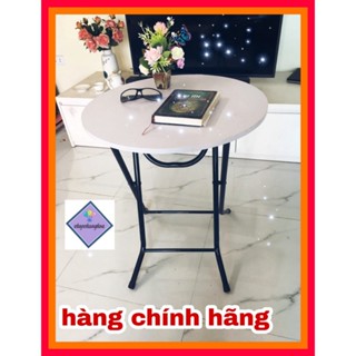 bàn tròn chân gấp cao 73cm kt mặt tròn 60cm
