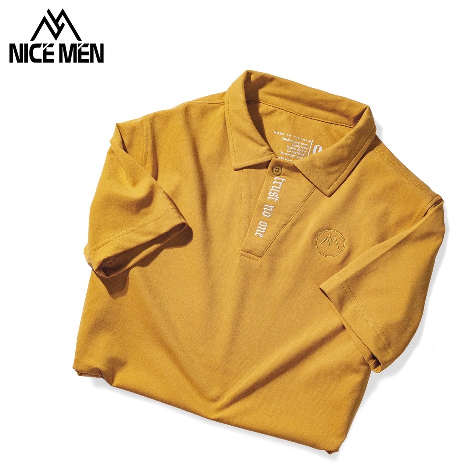 Áo thun nam có cổ polo vải thêu CVC, Áo polo cao cấp hàng hiệu Nicemen từ 50 đến 105Kg !