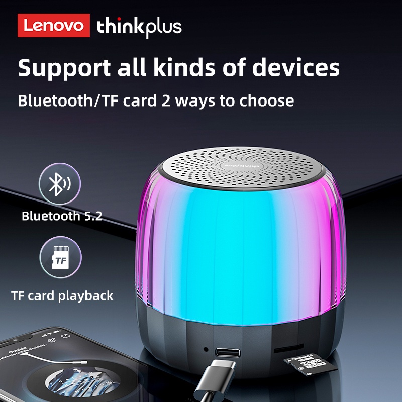 Loa bluetooth không dây LENOVO K3 Plus - thiết kế nhỏ gọn led mạnh mẽ hỗ trợ thẻ nhớ