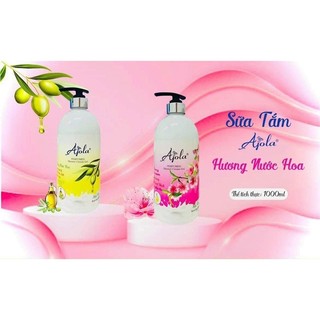 Sữa tắm Hương nước hoa Ajola 1000ml Olive,Hoa anh đào-Mỹ phẩm cà rốt