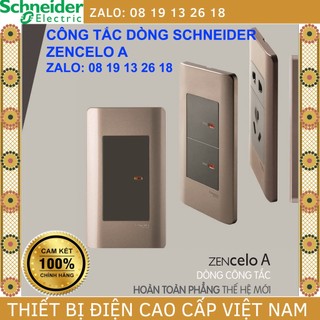  Công tắc Schneider dòng ZenCelo A màu Nâu Đồng và Trắng.