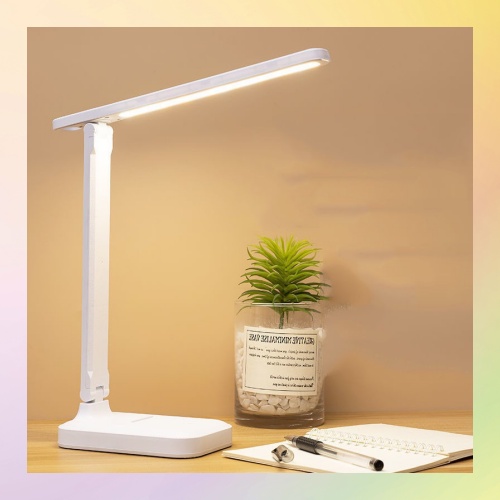 Đèn LED Để Bàn Bảo Vệ Mắt Màu Sắc Tương Phản Phù Hợp Với Học Sinh/Đèn Học Chống Cận Gấp Gọn LED USB Cao Cấp, Cảm Ứng Tích Điện Thông Minh