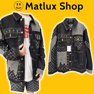 Áo jacket LV Luôn Vui Tươi X Nigo Monogram Crazy Denim Workwear cao cấp, Áo denim LV, Áo bò LV khoác jean