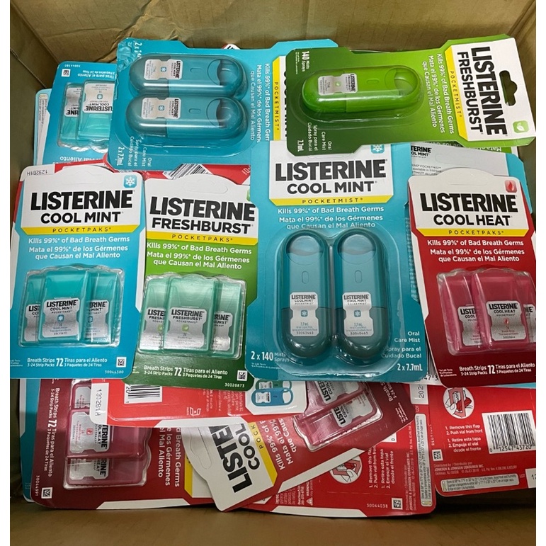 Miếng Ngậm Thơm Miệng Listerine Pocketpaks Fresh Burst Bạc Hà
