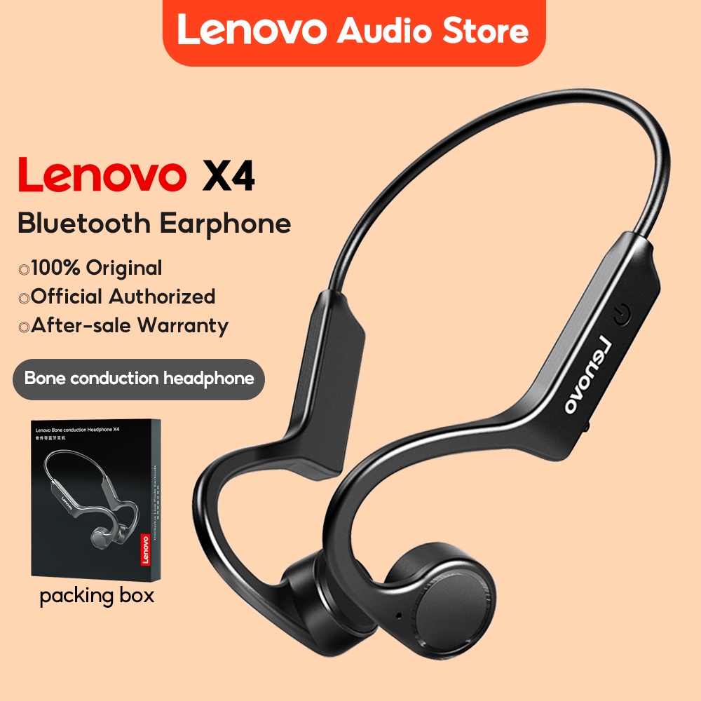 [Mã ELBMO2 giảm 12% đơn 500K] Tai nghe Bluetooth LENOVO X4 truyền âm qua xương chống thấm nước chất lượng cao