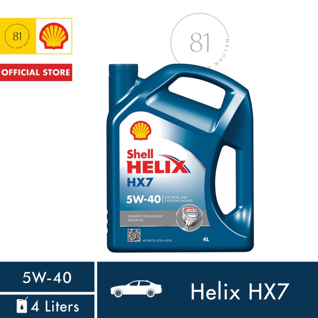 Nhớt máy Shell Helix HX7 5W-40 4L