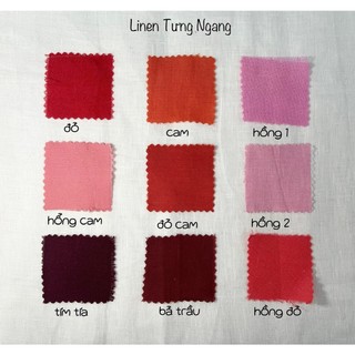 Vải linen tưng sớ ngang