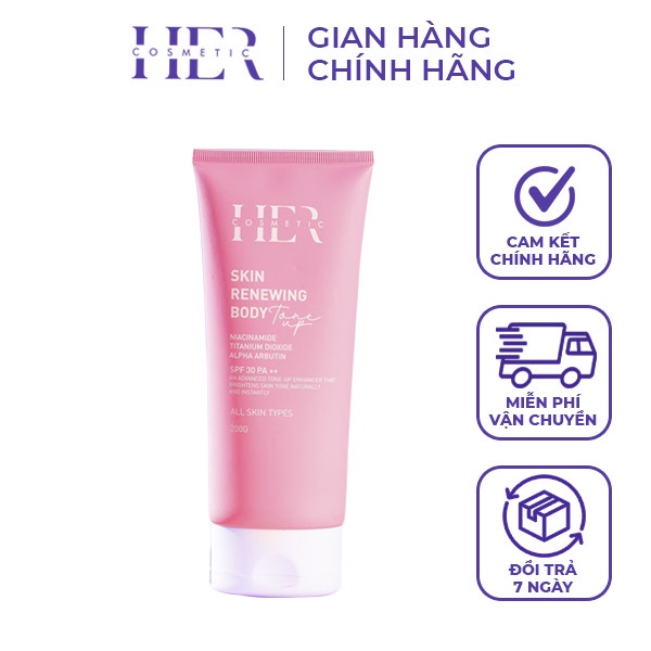 Kem Body Skin Renewing Body Tone Up SPF 30 PA ++ 200gr Tặng Túi Tắm Trắng 50gr