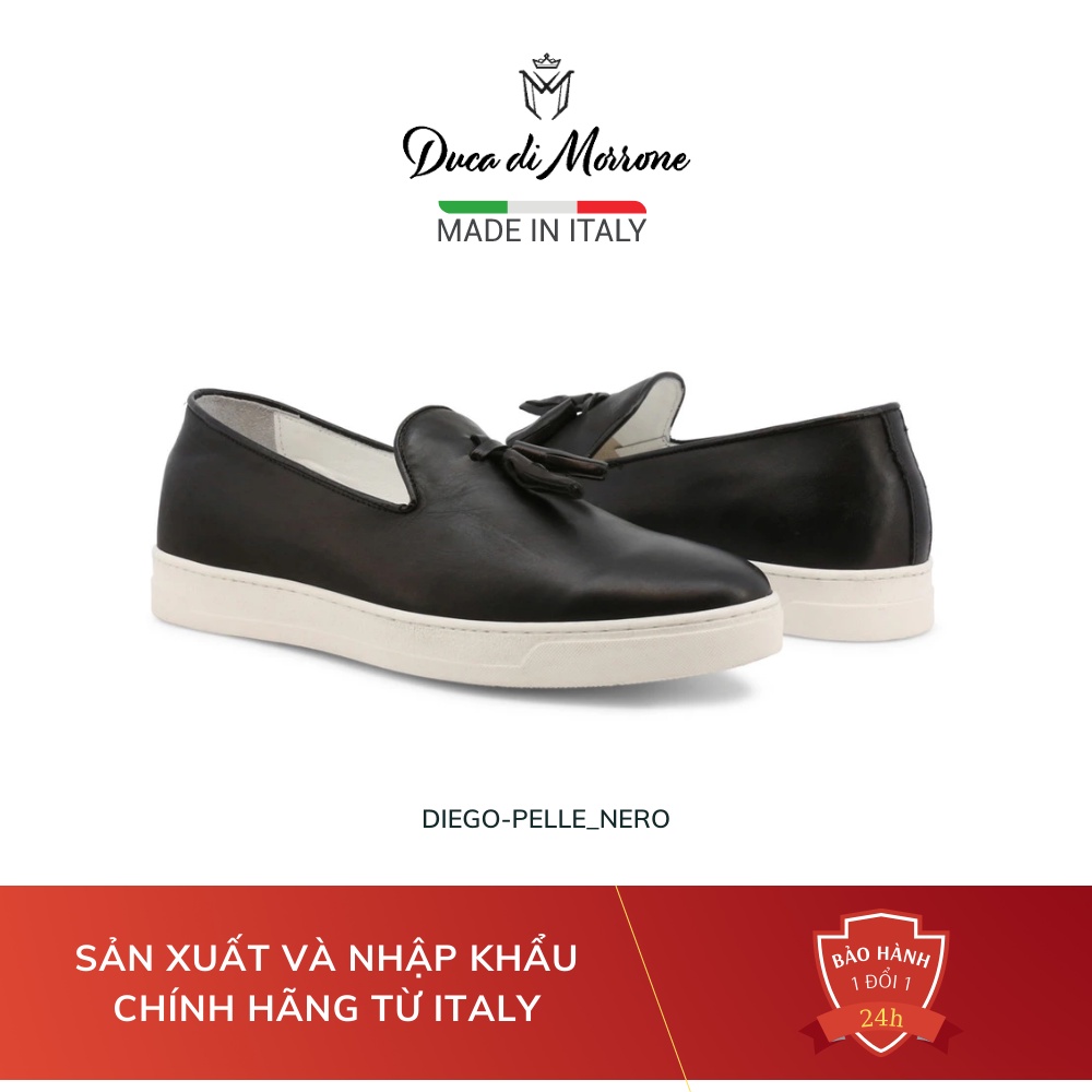 Giày Lười Nam Da Trơn Cao Cấp DUCA DI MORRONE Nhập Khẩu Chính Hãng Từ Ý - Made In Italy – DIEGO-PELLE_NERO
