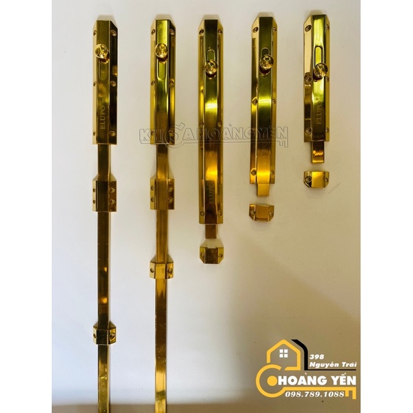 Chốt cổng bằng đồng, chốt cửa bằng đồng chính hãng EL dài 25cm - dẹt