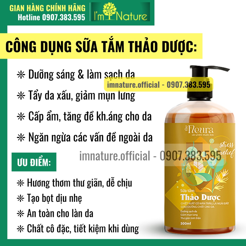 Sữa Tắm Thảo Dược Thiên Nhiên Dưỡng Da Ngăn Mụn Phù Hợp Cho Mẹ Bầu Và Bé THE FLEURA