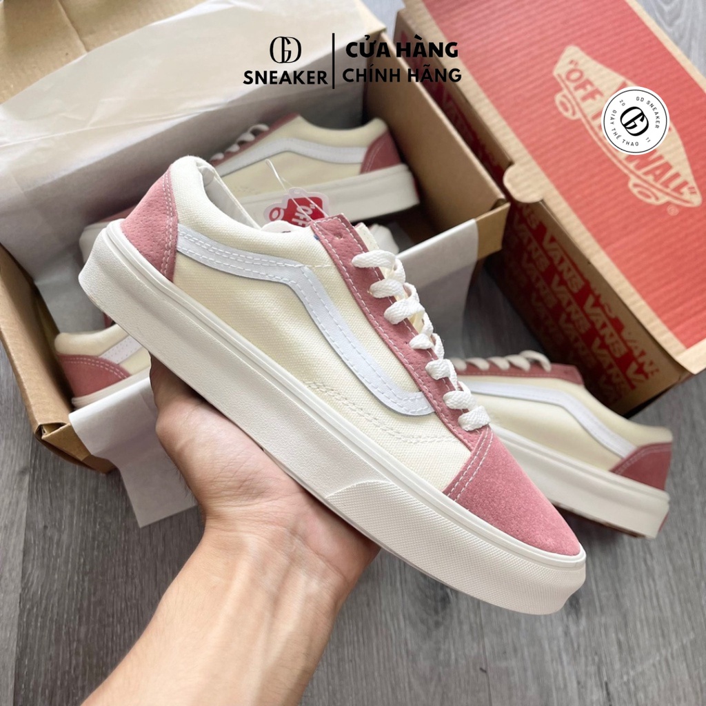 Giày thể thao 𝐕𝐀𝐍𝐒 Old Skool Hồng Trắng, Giày Sneaker Nam Nữ Van Pink White Cao Cấp Full Box + Bill Gd Sneaker1111