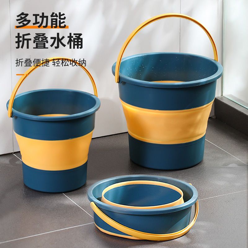 Giỏ Silicone Đựng Nước Giặt Ủi Dung Tích 5 / 10 / 17L Có Thể Gấp Gọn Tiện Dụng