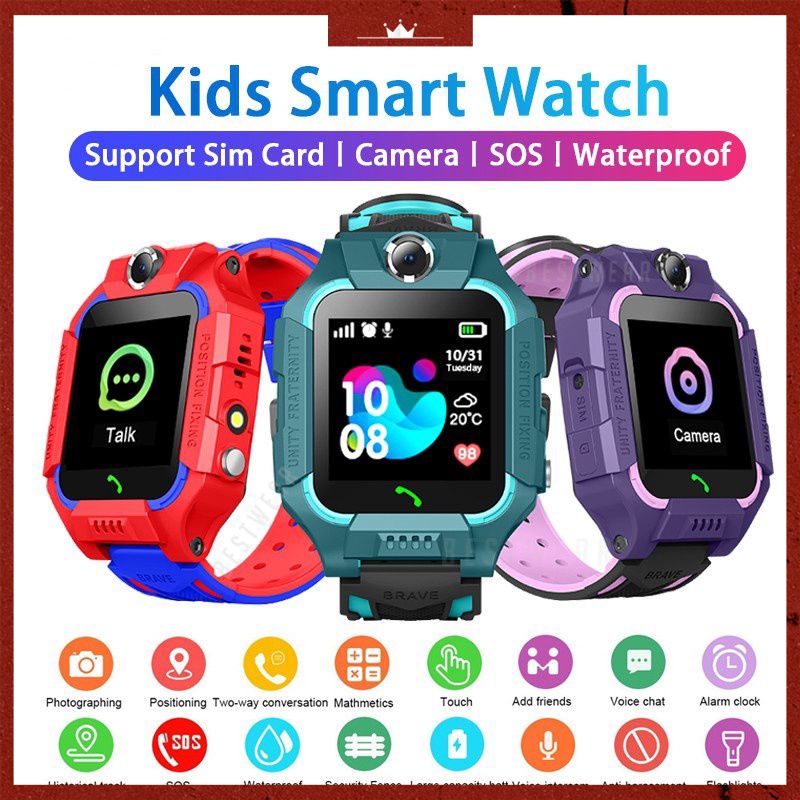 Đồng Hồ Thông Minh Q19 Hỗ Trợ 2g Sim Định Vị Chống Thất Lạc Có Đèn Pin Gps Hỗ Trợ Chụp Ảnh Cho Trẻ Em