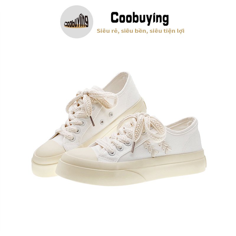 Giày thể thao nữ vải viền bông lúa đế cao 4 cm ulzzang hàn quốc đẹp giá rẻ thanh xuân sáng mắt đơn giản đi họcđi học FW4