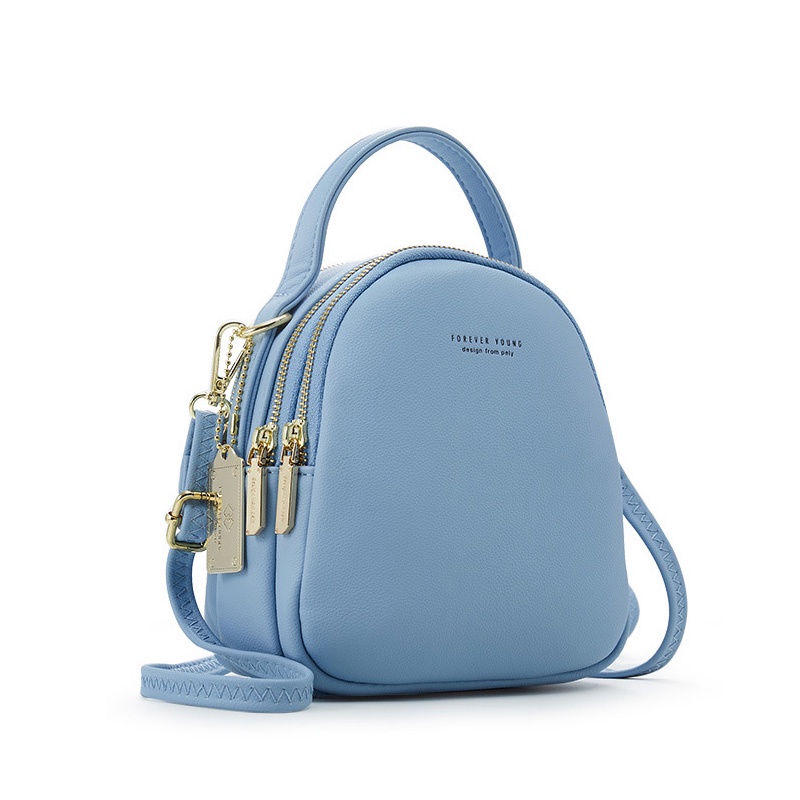 IELGY Ba Lô Nhỏ Màu Trơn Sức Chứa Lớn Phong Cách Hàn Quốc Cho Nữ