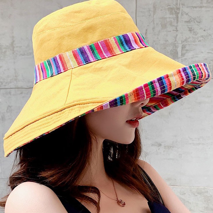 Nón Tai Bèo Rộng Vành Thời Trang Đi Biển Mùa Hè Cho Nữ