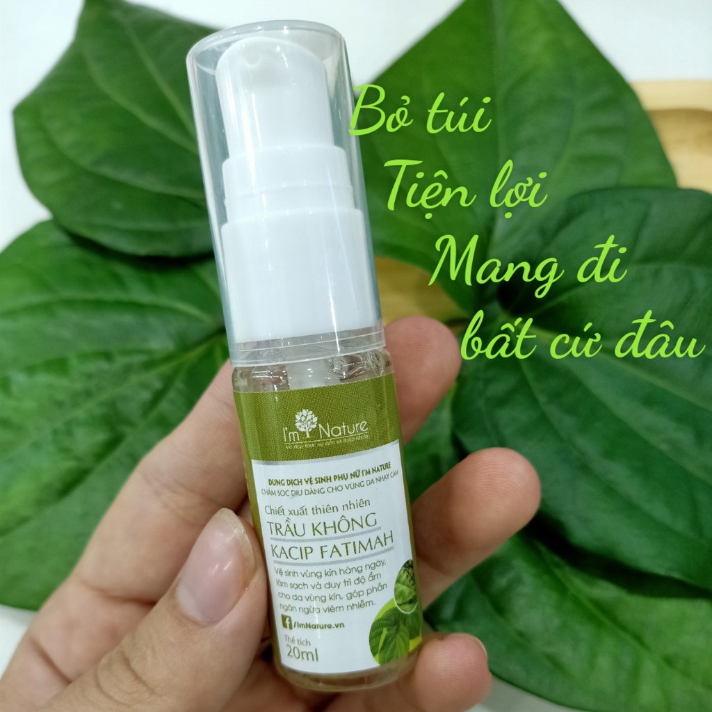 Dung dịch vệ sinh mini phiên bản quà tặng 20ml chiết xuất lá trầu không giúp giảm ngứa, giảm viêm và thơm khỏe vùng kín