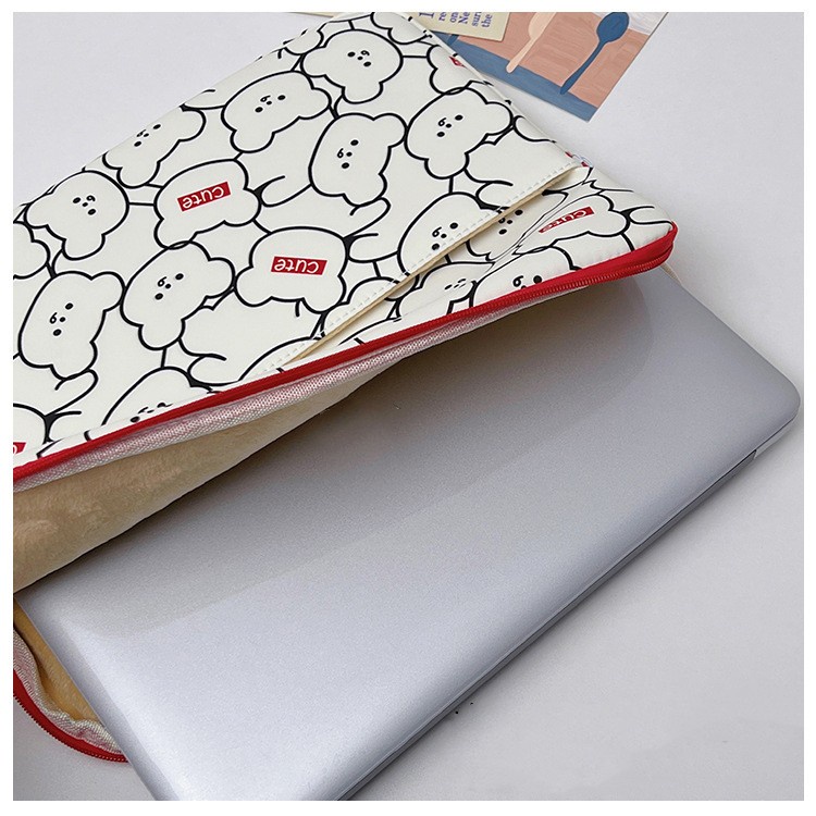 Túi Đựng Laptop / Máy Tính Bảng Họa Tiết Hoạt Hình Gấu / Dâu Tây Kiểu Nhật Hàn Dễ Thương Cho 10 11 13 inche
