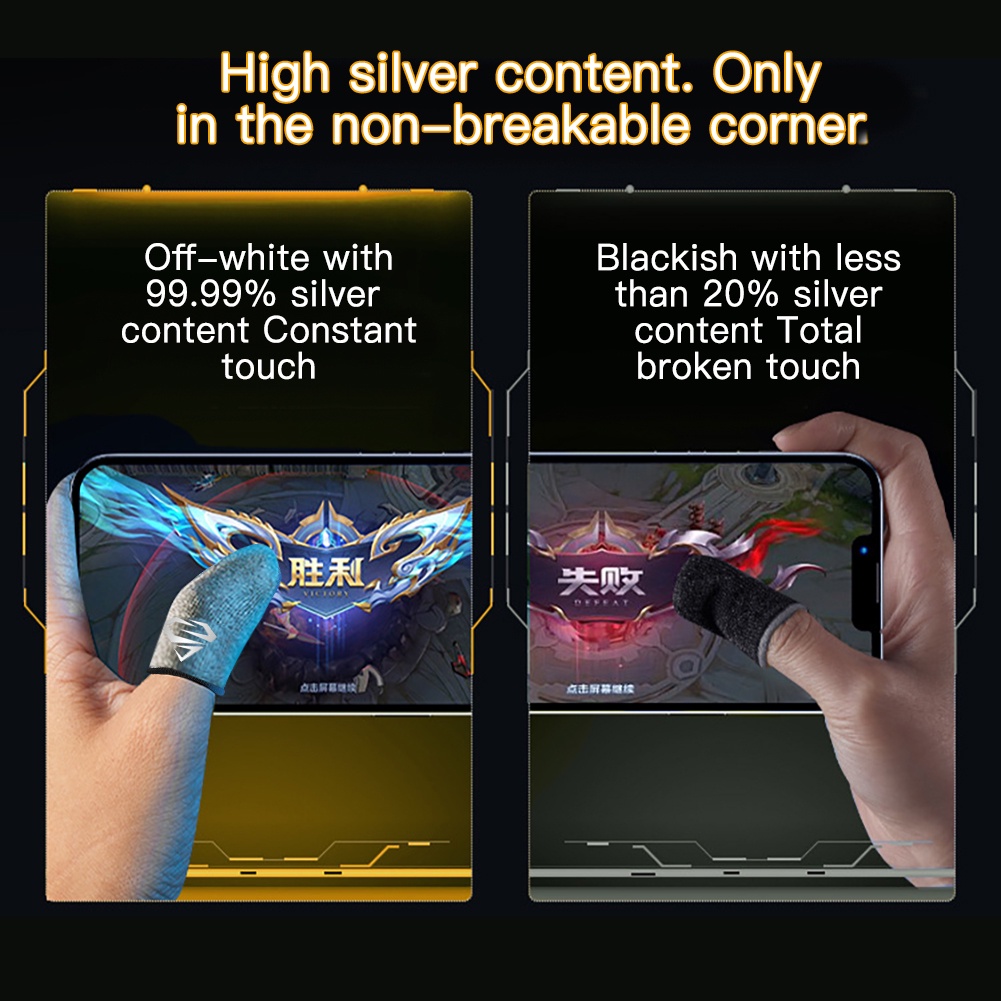 Tăng Tay Chơi Game Siêu Dẫn Trò Chơi Bằng Sợi Bạc Nguyên Chất Chống Mồ Hôi Chống Trượt Nhấp Chuột Tần Số Cao Sẽ Không Phá Vỡ Đầu Ngón Tay Trò Chơi Okase