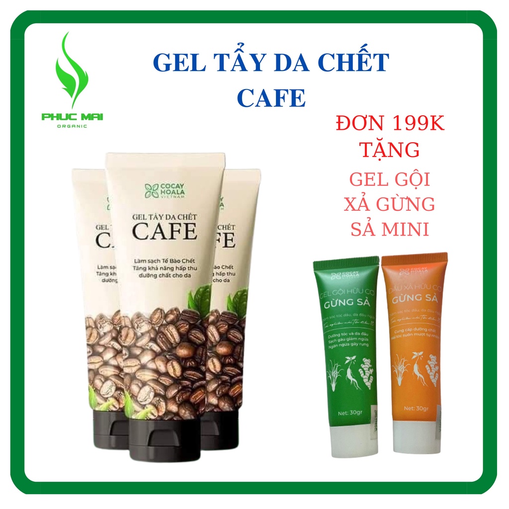 Gel Tẩy Da Chết Cafe- Cỏ Cây Hoa Lá