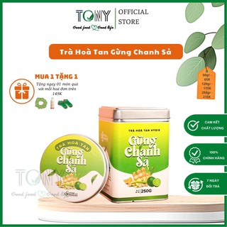 Dược trà hòa tan gừng chanh sả hygie – hộp 50gr và 250gr - tăng sức đề kháng - phòng cảm cúm - đau đầu