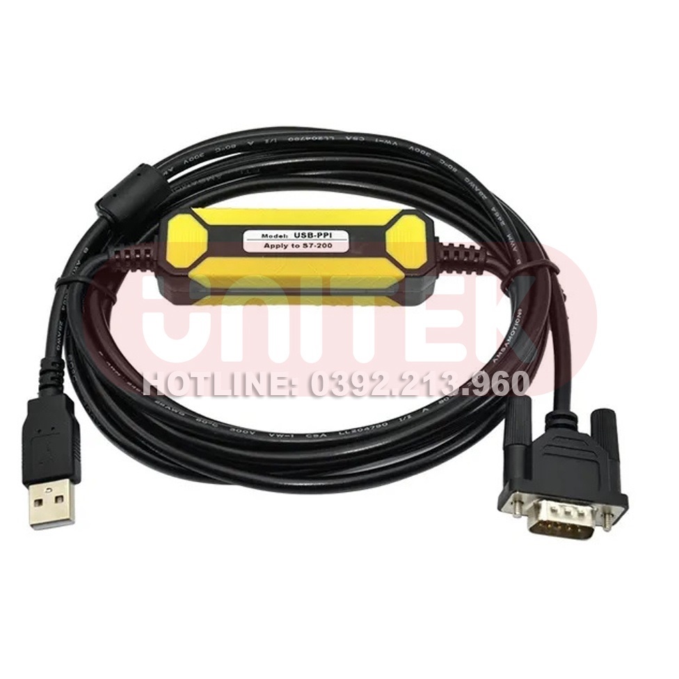 Cáp lập trình PLC USB-PPI Siemens S7-200 - Cáp lập trình PLC cao cấp