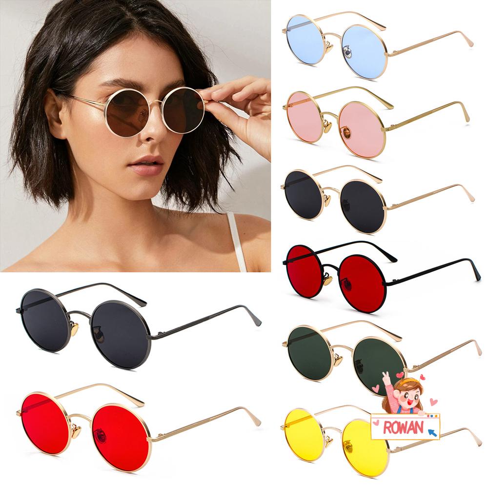 Kính Mát Gọng Kim Loại Tròn Phong Cách Vintage Thời Trang
