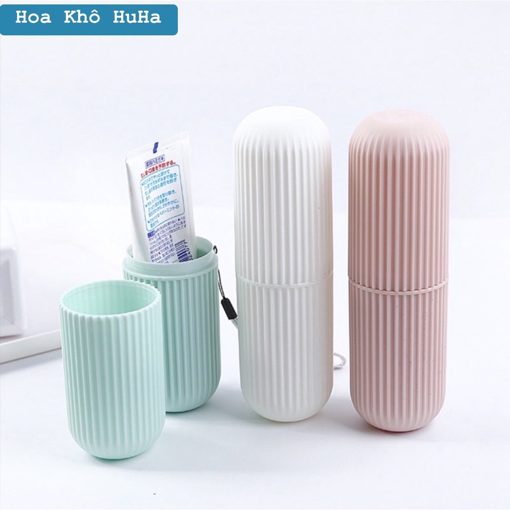 Hộp đựng bàn chải, kem đánh răng, cốc đánh răng du lịch đa năng tiện dụng
