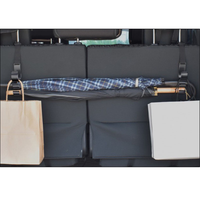 Móc Treo Đồ Sau Ghế Ô Tô Thiết Kế Nhiều Tầng Để Ô, Cần Câu Cá Chắc Chắn, Độ Bền Cao